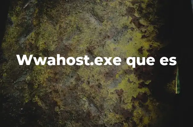 Wwahost.exe que es