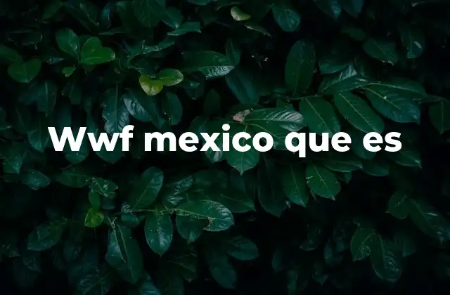 Wwf Mexico que es