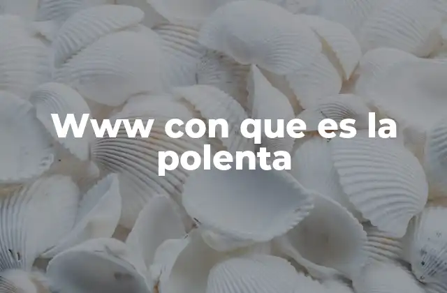 Www con que es la Polenta