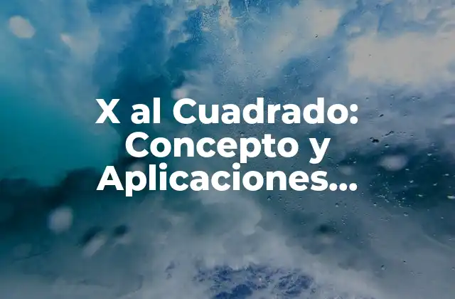 X Al Cuadrado: Concepto y Aplicaciones Matemáticas