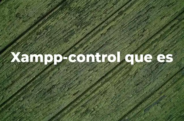 Xampp-control que es