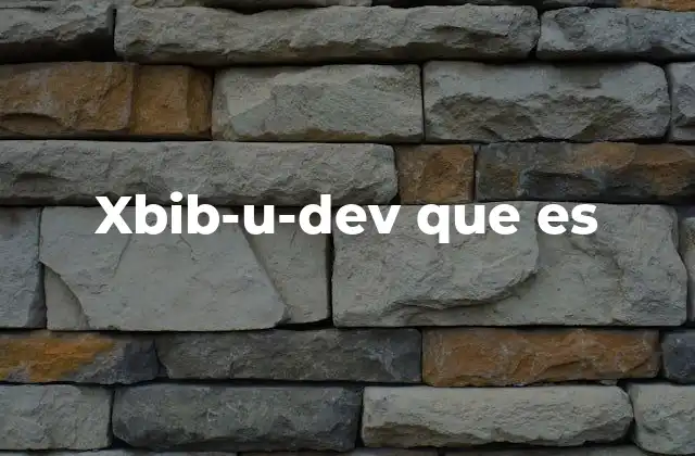 Xbib-u-dev que es