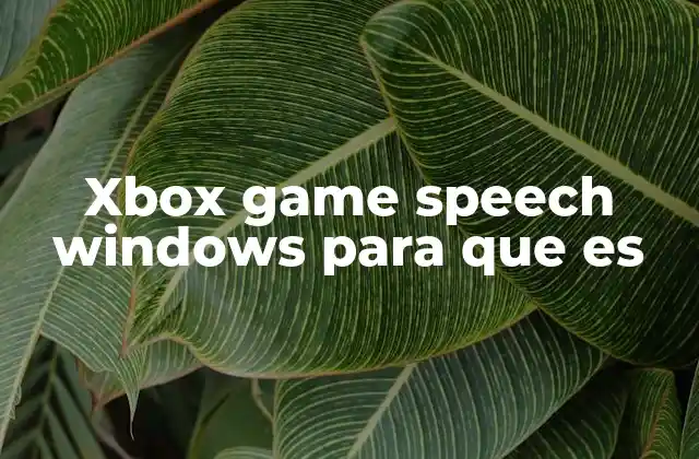 Xbox Game Speech Windows para que es 2 La importancia de la integración de voz en los videojuegos