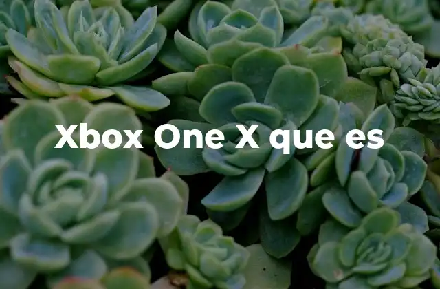 Xbox One X que es