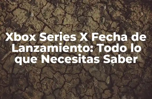 ¿Cuándo se Lanzará la Xbox Series X?