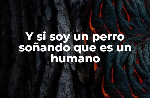 Y Si Soy un Perro Soñando que es un Humano