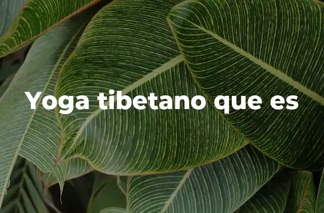 Yoga Tibetano que es