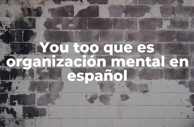You Too que es Organización Mental en Español