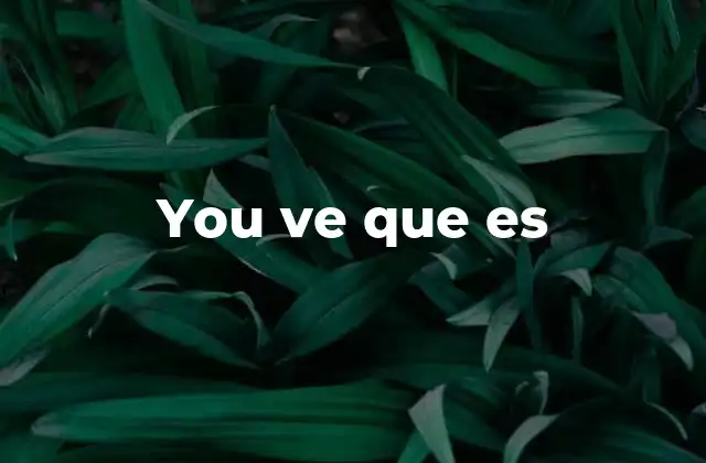 You Ve que es