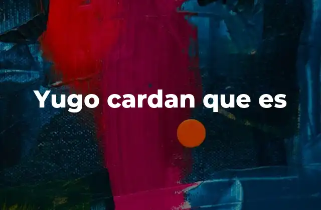 Yugo Cardan que es