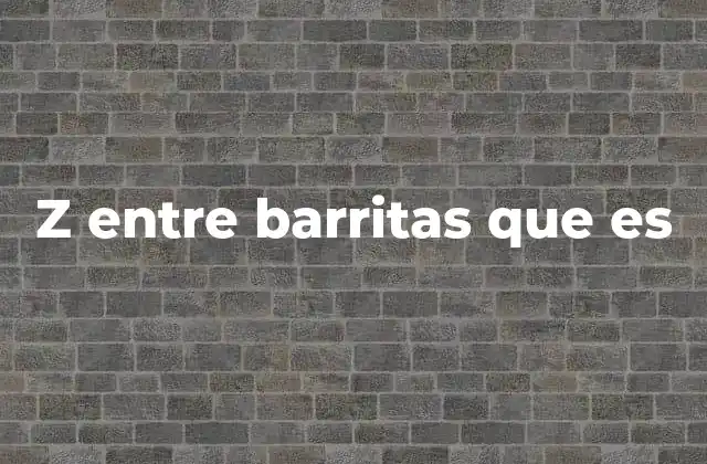 Z entre Barritas que es
