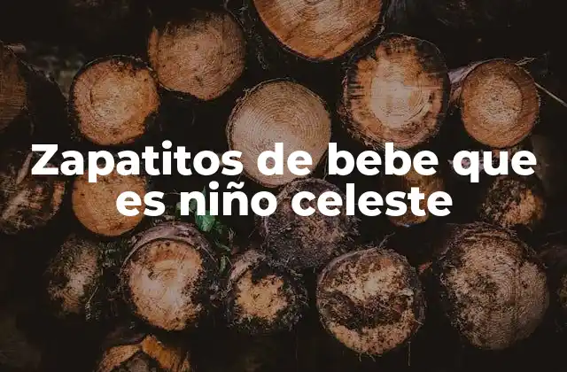 Zapatitos de Bebe que es Niño Celeste