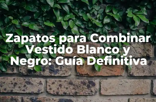 Zapatos para Combinar Vestido Blanco y Negro: Guía Definitiva