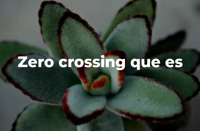Zero Crossing que es